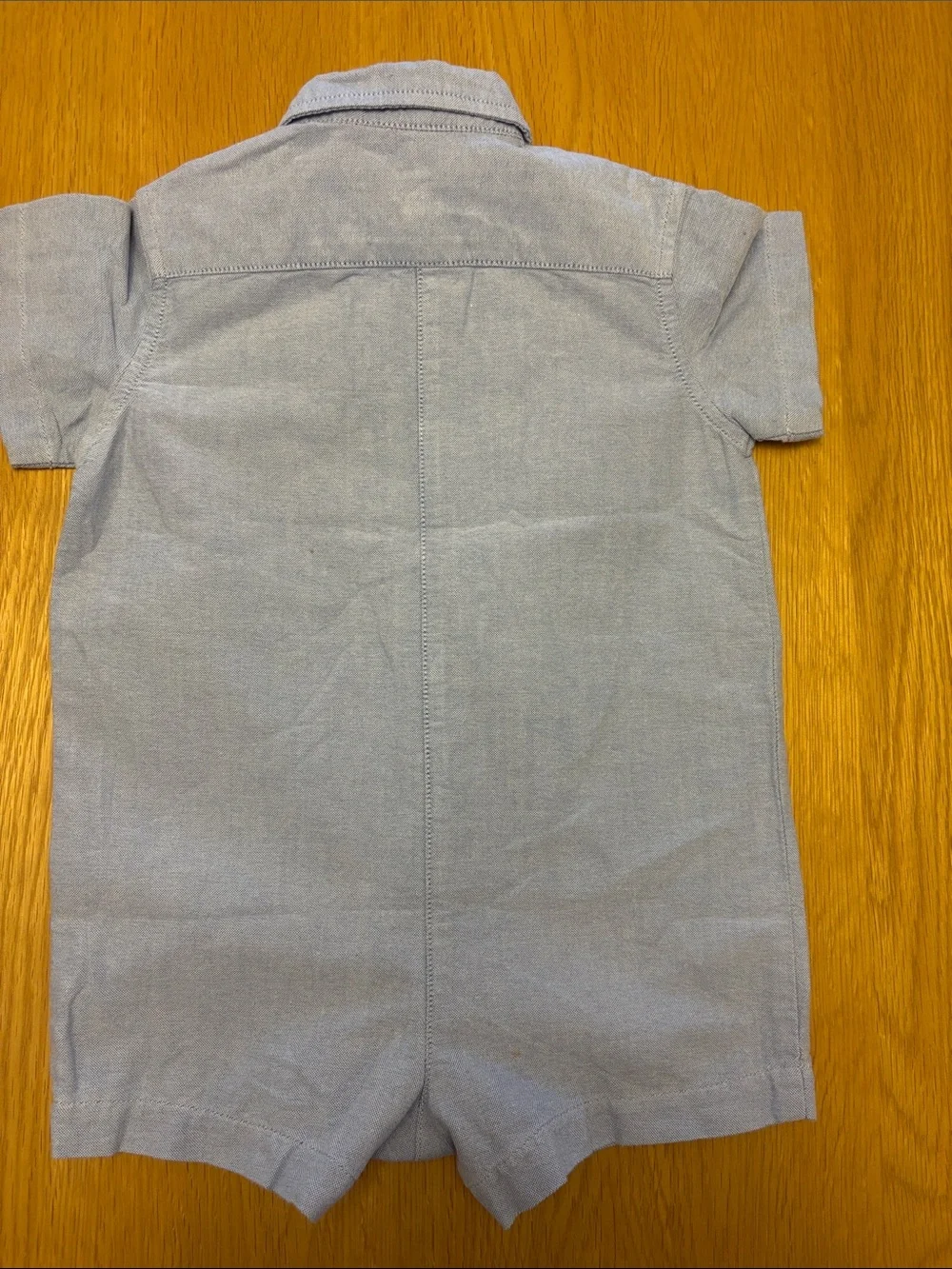 Ralph Lauren Baby Light Blue Button-Front Romper - 12 months